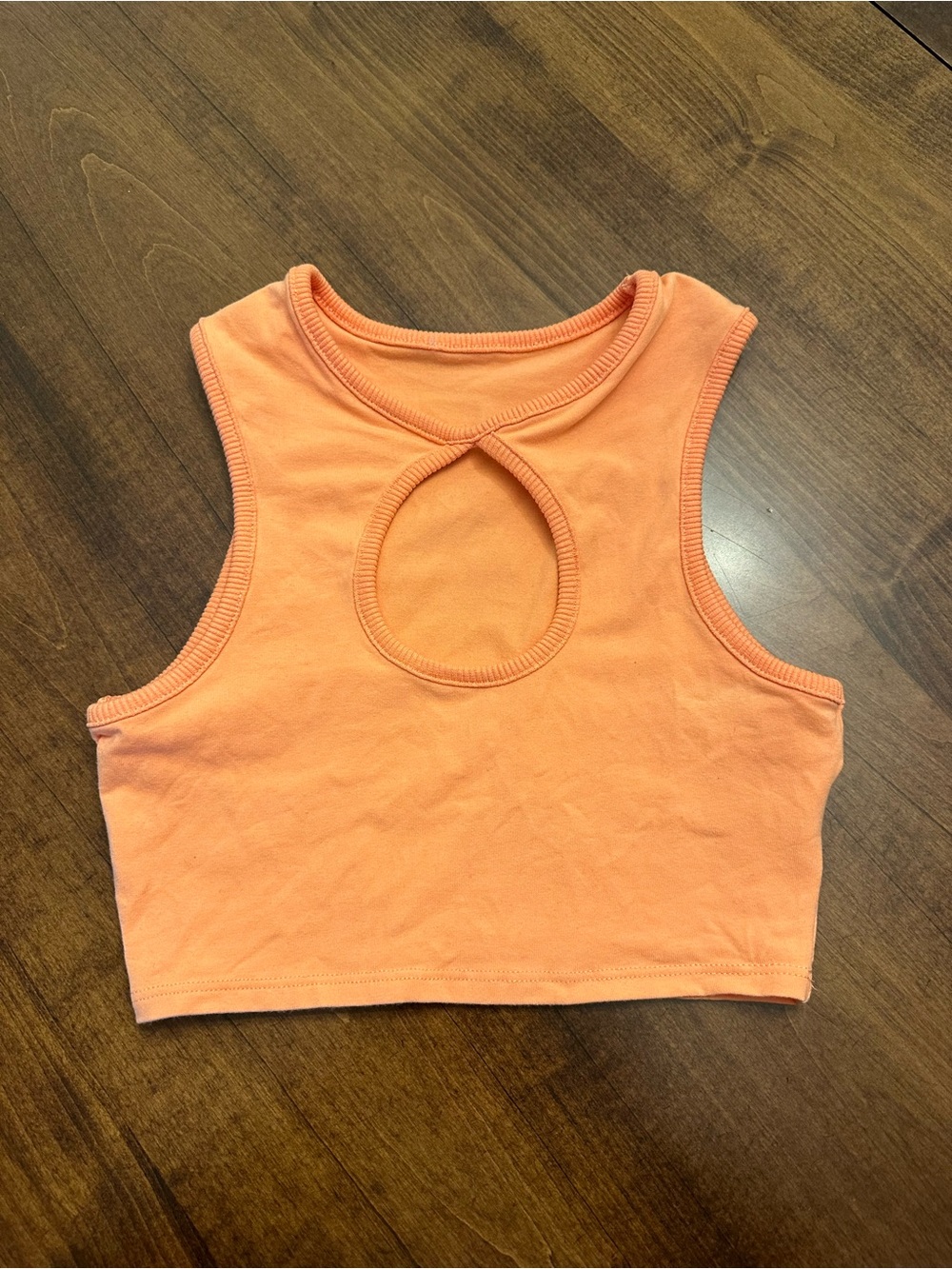 Fashion Nova - Women's Sleeveless Keyhole Crop Tank Top - Bright Orange
